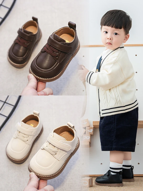 新款1-2岁男女宝宝软底学步鞋秋冬加绒小皮鞋婴儿鞋男童单鞋透气