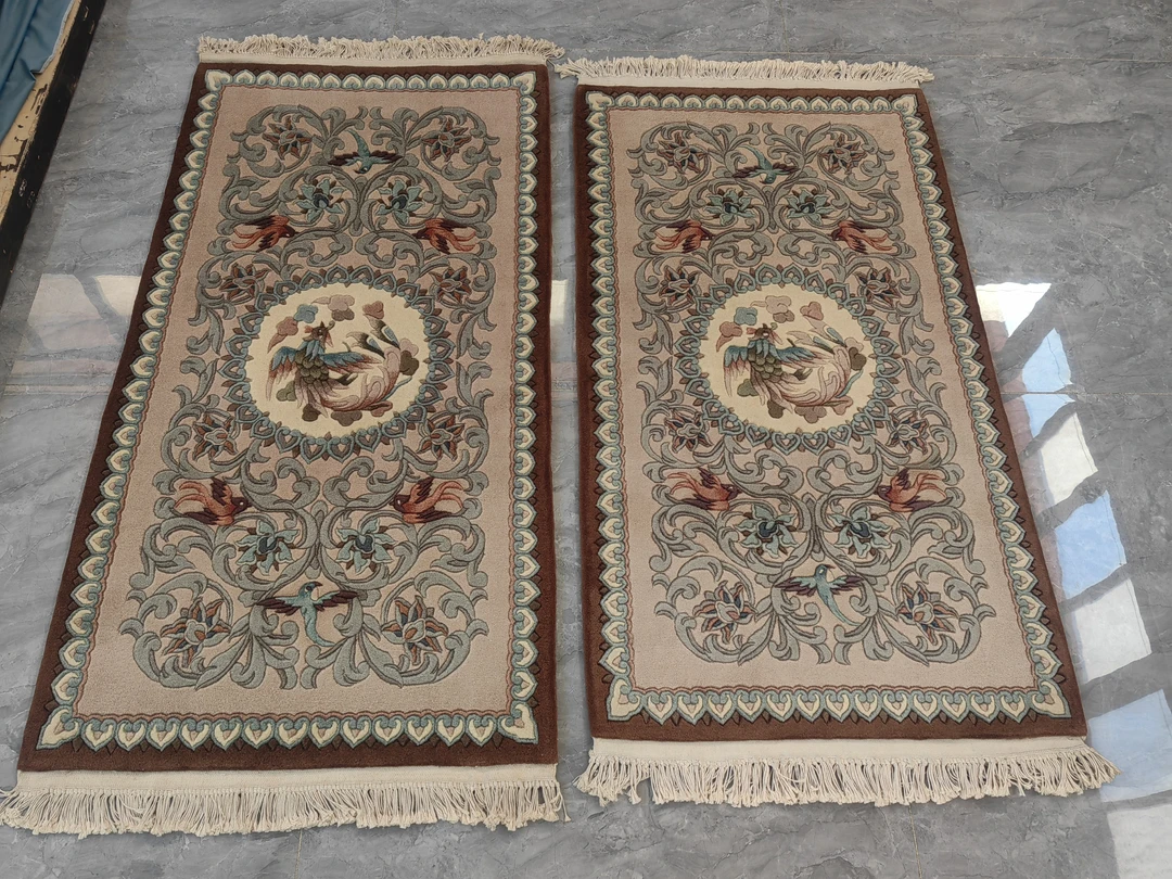 纯手工编织120道纯羊毛地毯，精品。地毯床边毯长方形家用