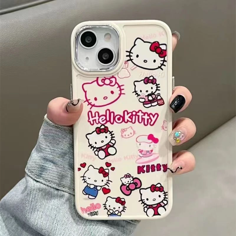 适用苹果14手机壳13promax卡通kt猫12pro可爱iPhone11硅胶xs防摔
