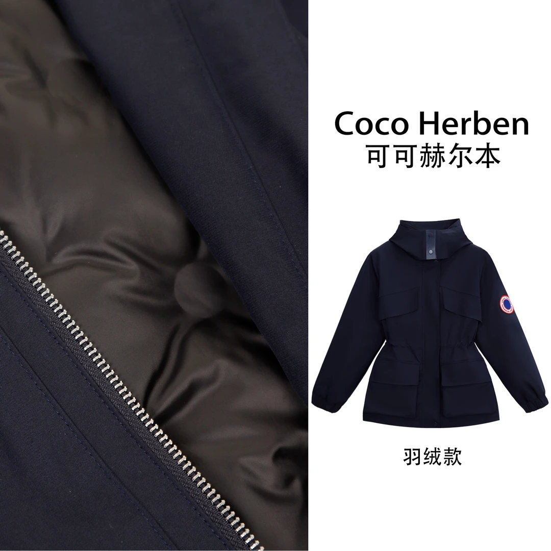 CocoHerben衣橱冬季美拉德色系时尚港风、复古新款羽绒服LY4844