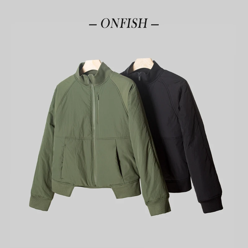 「机能立领」秋冬飞行夹克加厚修身短款运动棉服外套6C1102