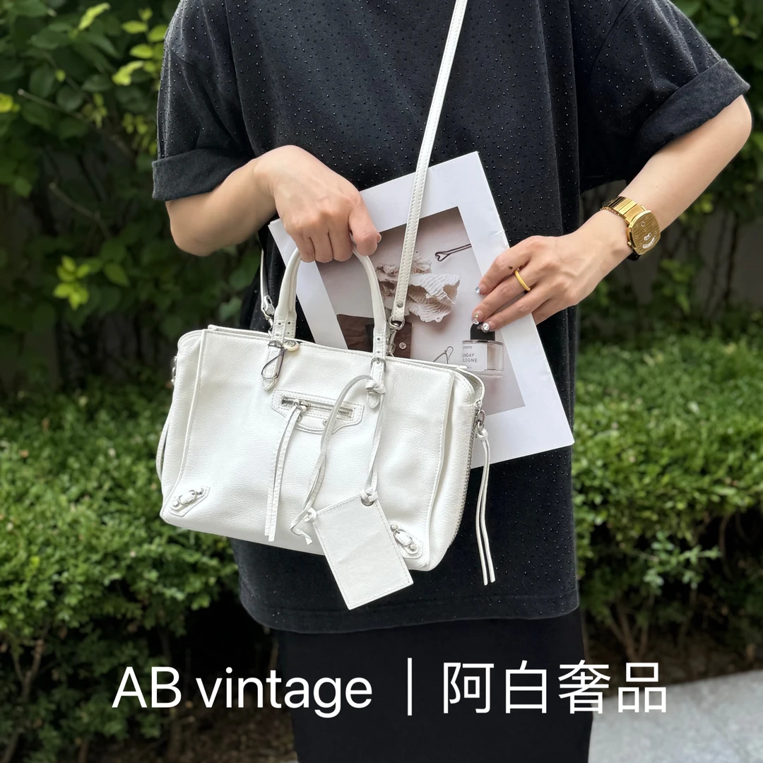 95新 Balenciaga/巴黎世家 阿白奢品/巴黎世家 白色机车包