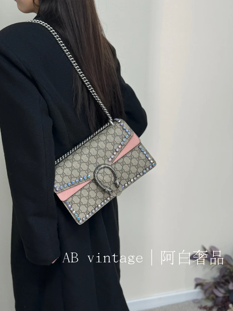 95新 GUCCI/古驰 阿白奢品/Gucci 限量版 酒神 单肩包