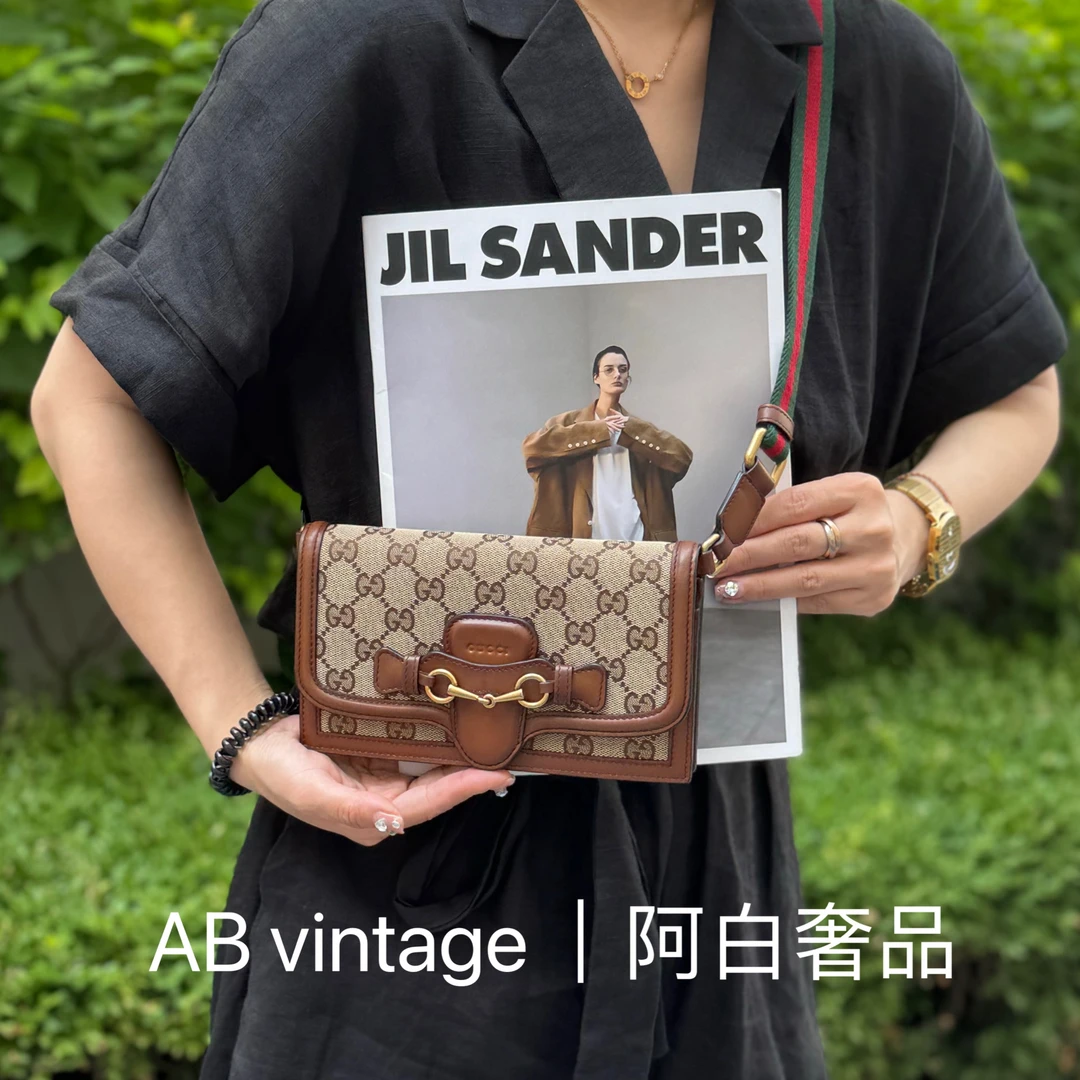 95新 GUCCI/古驰 阿白奢品/Gucci老花斜挎包