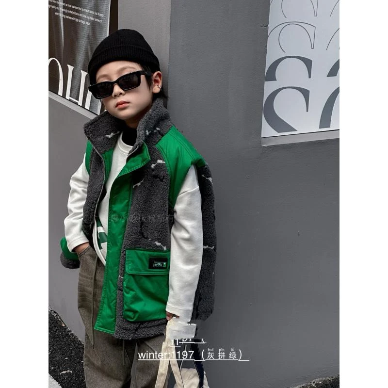 11197高端童装时尚百搭休闲夹棉背心外套D区