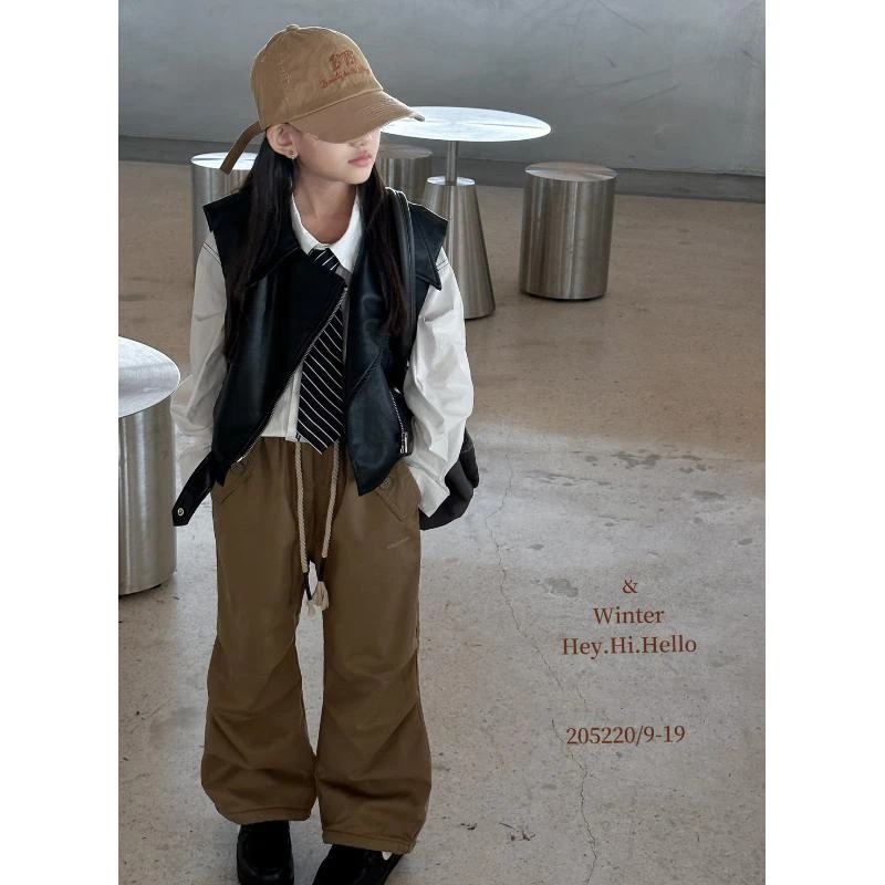 05220高端潮品童装时尚百搭一体绒折叠速干裤B5-5