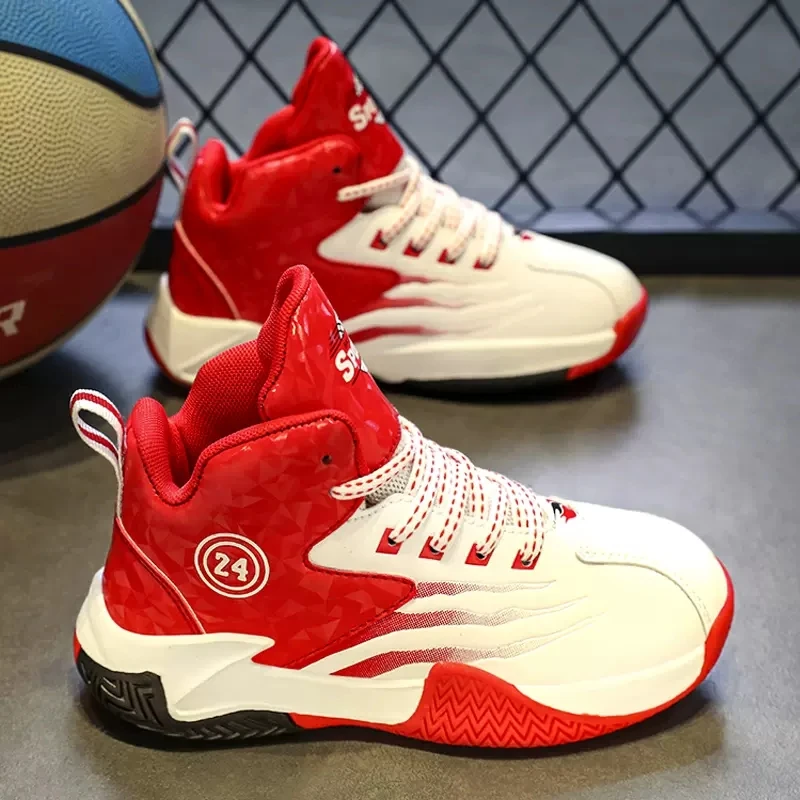 科比24号儿童篮球鞋2025春秋新款男童鞋男孩运动鞋中大童学生皮面