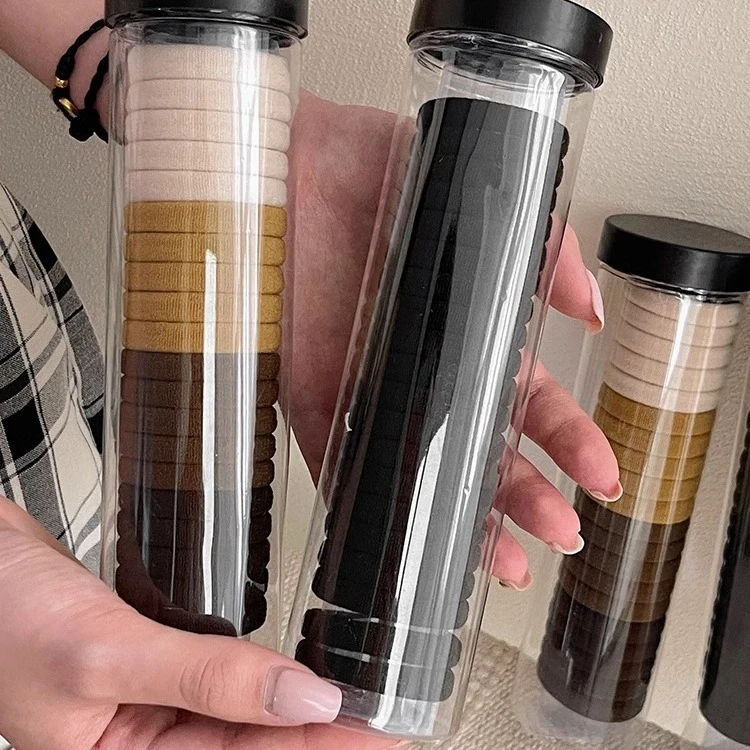 【20支】发圈罐装发绳简约基础款头绳20根罐装耐用简约不伤毛发