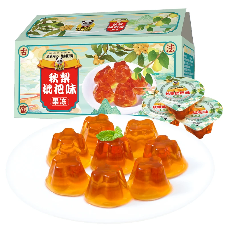 陶客熊秋梨枇杷清润儿童果冻水果冻布丁无蔗糖健康休闲食品小零食