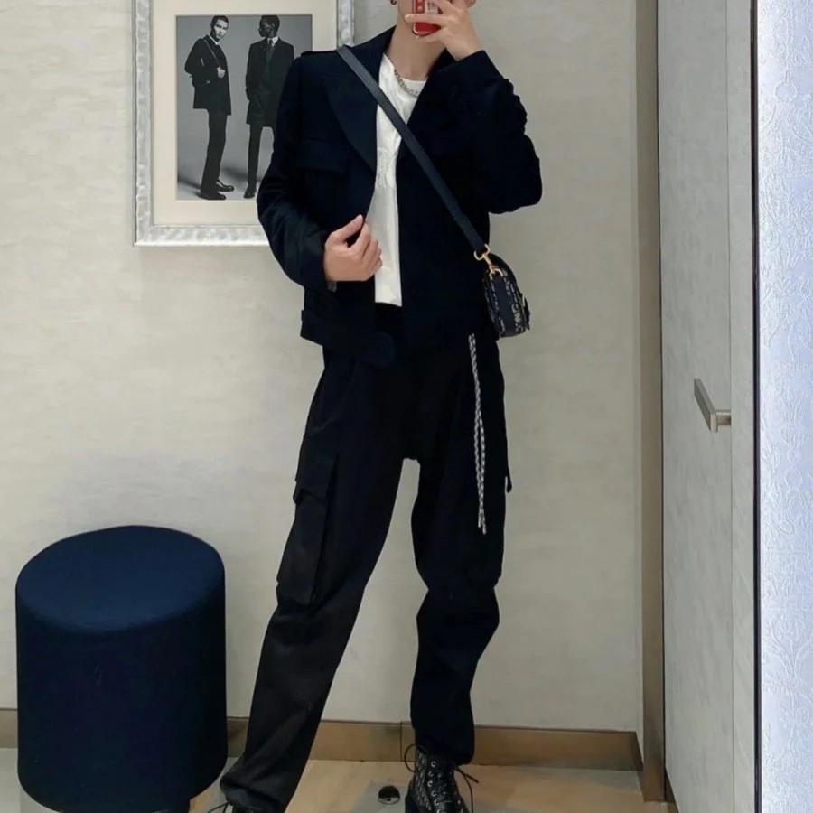 全新未使用 DIOR/迪奥 男士经典商务休闲短款时尚夹克单西100401