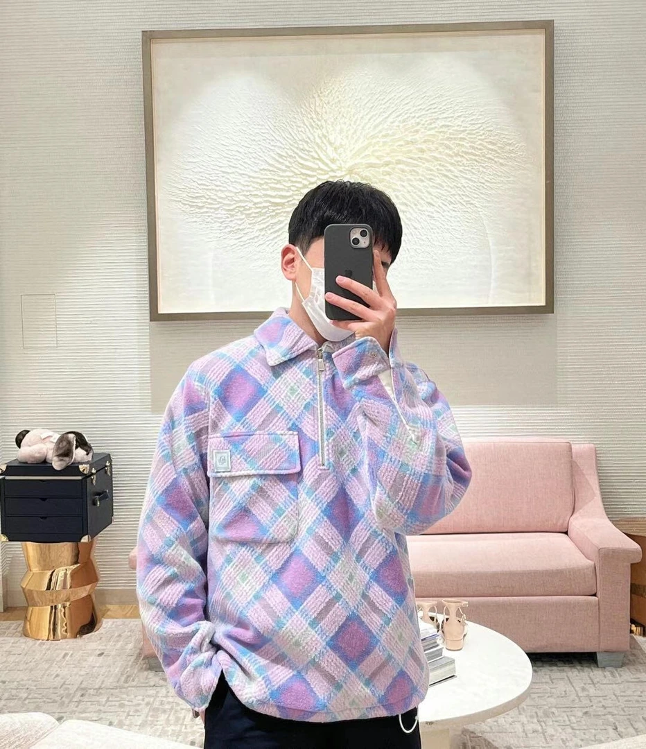 全新未使用 DIOR/迪奥 男士时尚百搭经典满印菱形格外套 100196