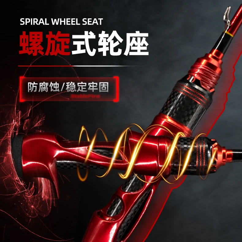 【晶选】哆啦红色微物竿稳定弹射1.68/1.8米直柄枪柄路亚竿