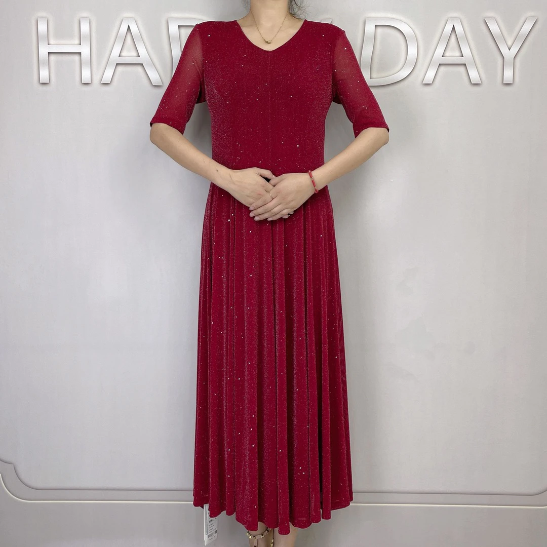 【艳姐服饰】夏季春夏超显瘦星空大十片连衣裙9899