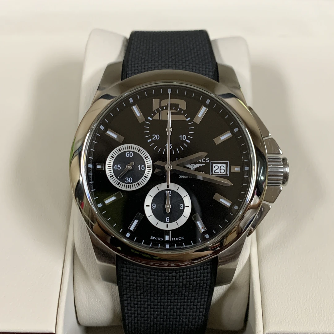 99新 Longines/浪琴 大颂名品/康卡斯/表径41/后配表带