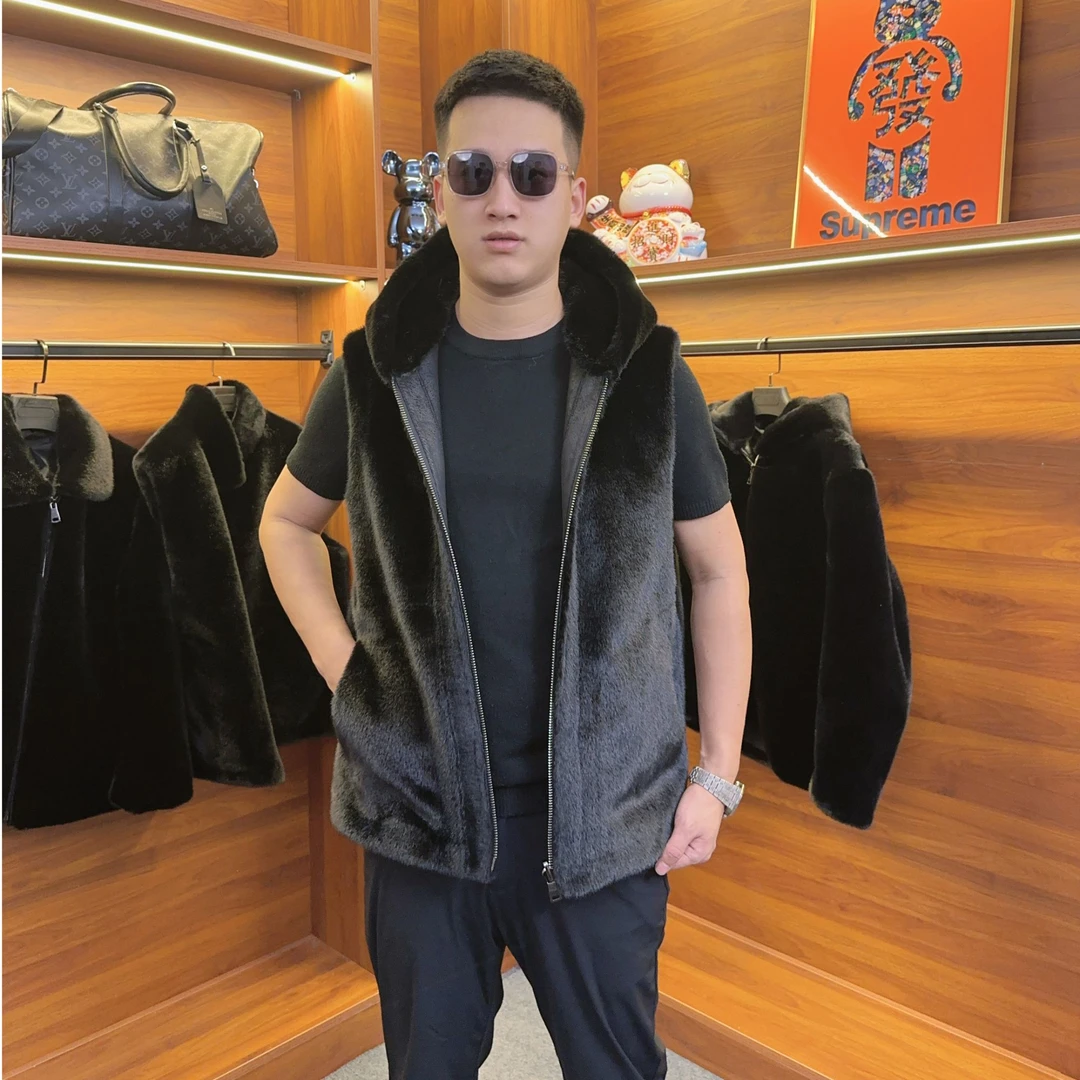 【带帽/立领】男款宝佳美皇冠双面防寒商务拉链马甲