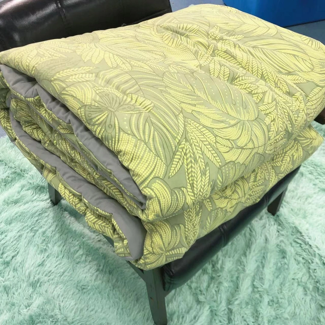 Fugari5.5斤左右重 200x230原单出口绗缝 亲肤款乐芙绒磨毛被b001