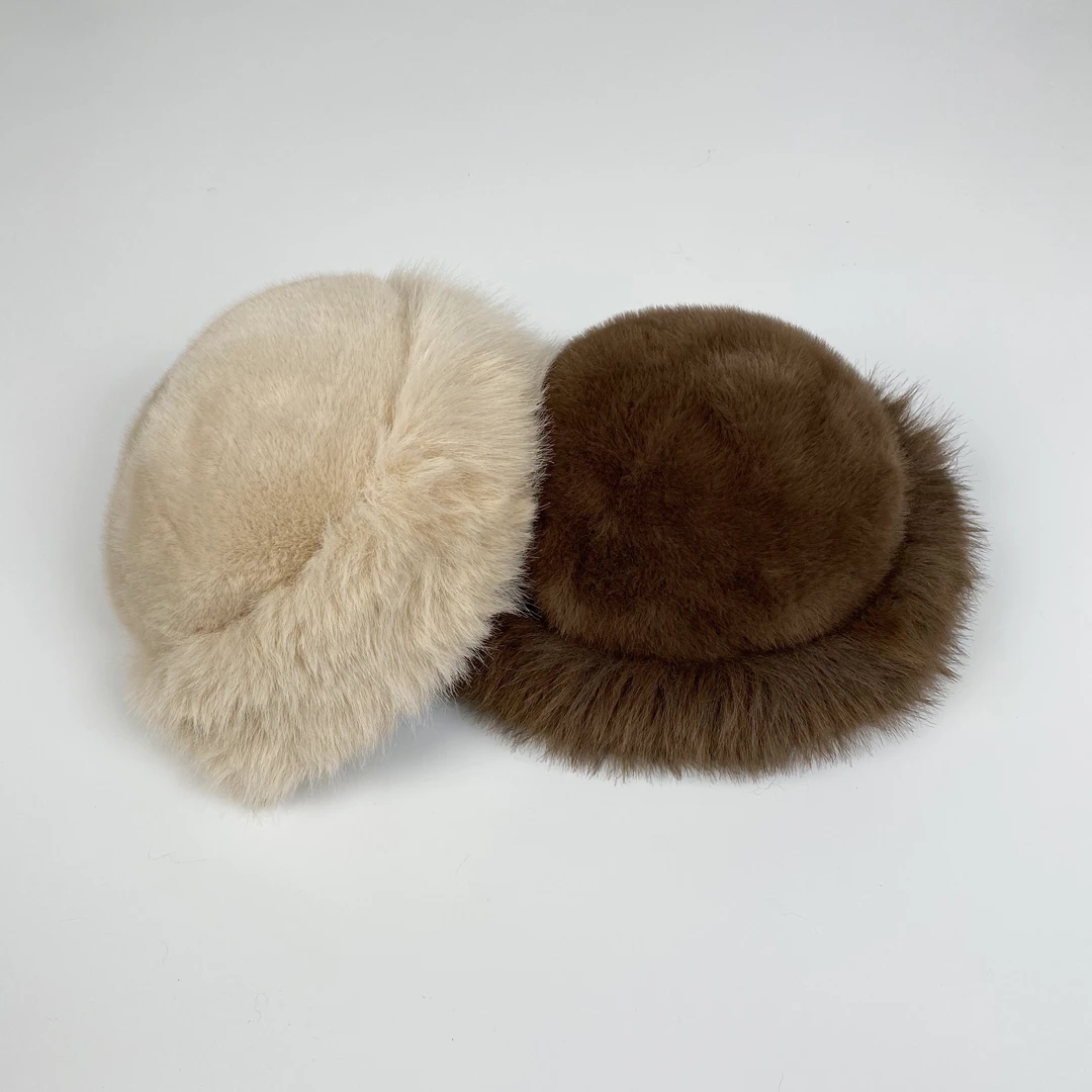 娜七月【草木染】小青秋冬文艺升级款毛毛帽二代XY加绒帽子