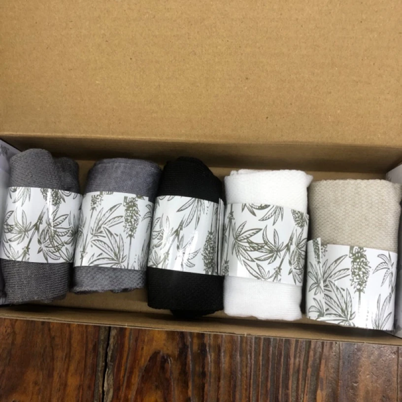 N107 亚麻女士底筒网袜一盒（5双）