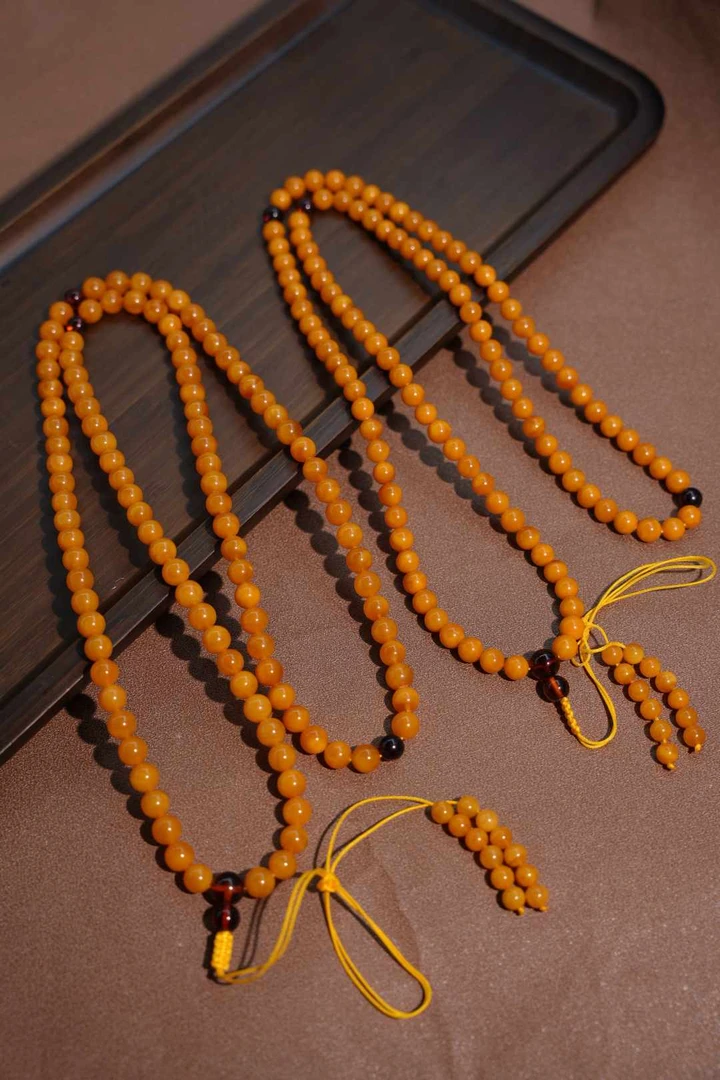 7+老蜡108圆珠项链-YB14286603多样性发一件