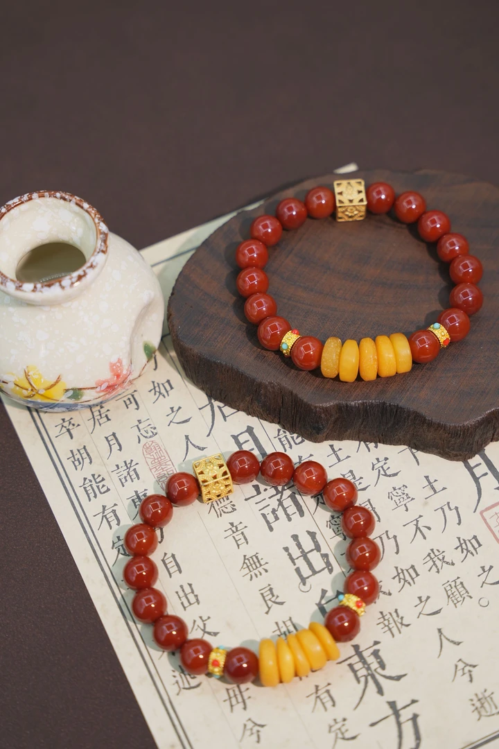 12*10mm老蜡饼子diy圆珠手串JHH1721938多样性发一件