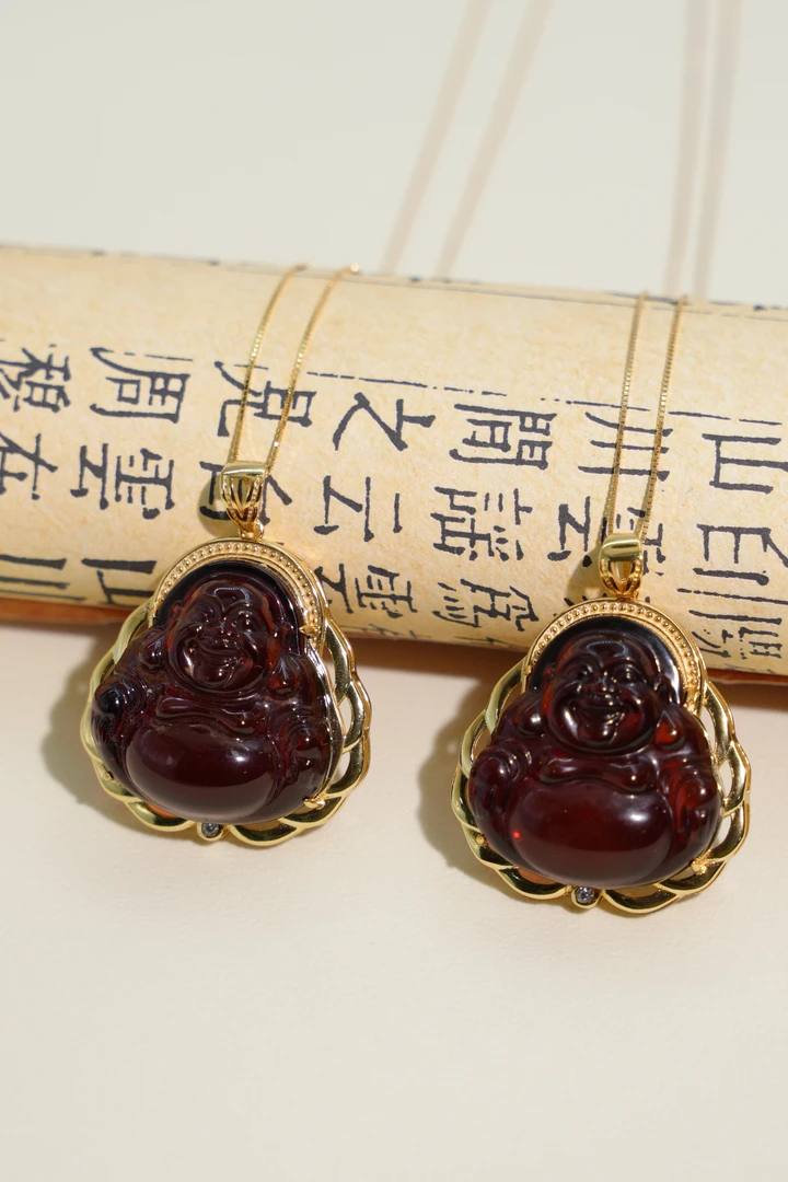 26*28mm血珀佛公吊坠s925银JQY8310906多样性发一件