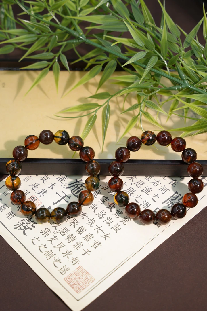 13+16+灵草珀圆珠手串多样性发一件