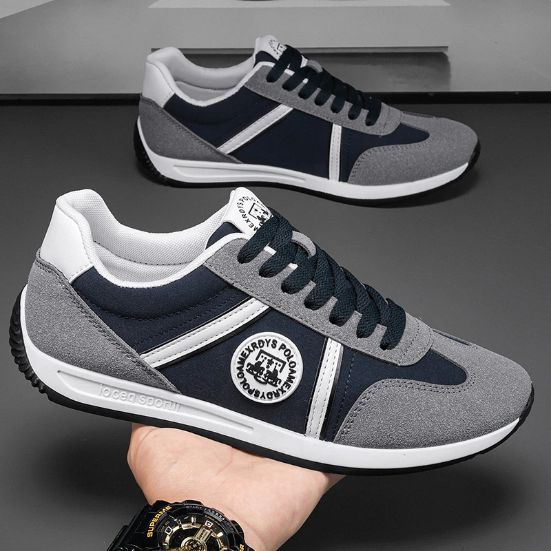 男鞋秋季2025新款百搭透气休闲鞋一脚蹬阿甘平底鞋男士运动鞋软底