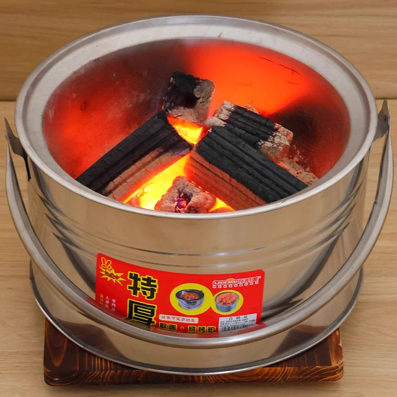 烤火盆取暖炉碳火盆炉子烧烤架木炭家用农村庭院户外冬天围炉煮茶