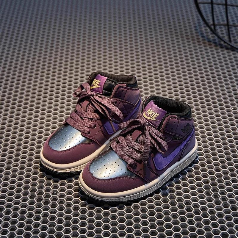 儿童爆款高帮男童aj板鞋春季新款女童运动鞋中大童休闲鞋潮3-18岁