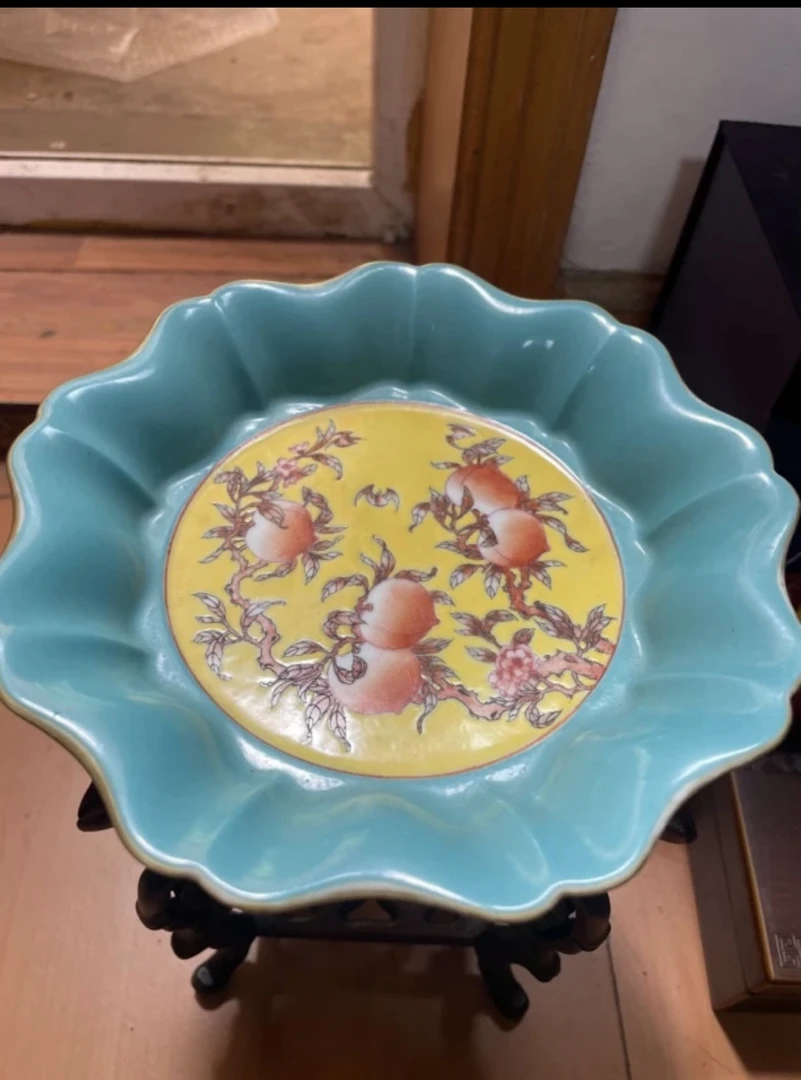 3号精品瓷器，手工陶瓷汝窑绿色青瓷茶盘冰裂纹干泡！对应下单