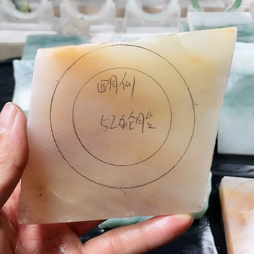 【闪购商品】石英质玉(金丝玉)手镯未镶嵌四*仙加工定制