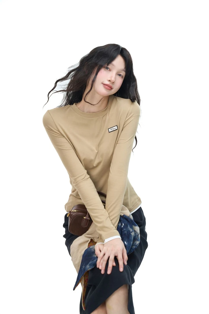 Mto Quinn 长袖拼接弹力打底衫