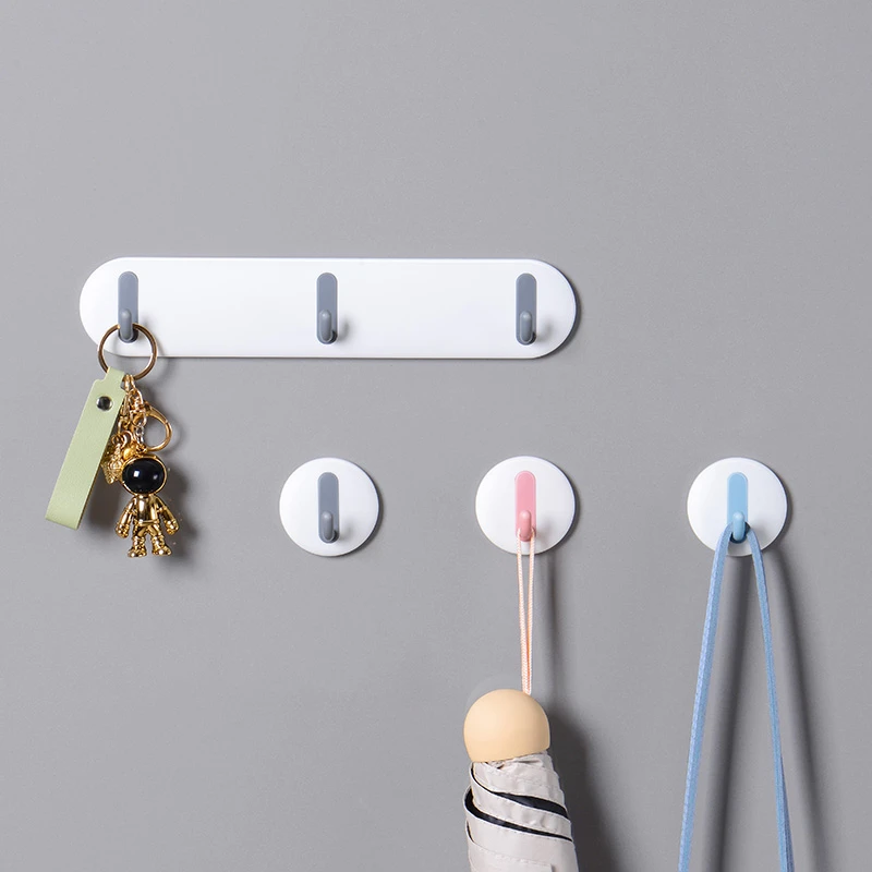 美简挂钩强力粘胶承挂钩重免打孔贴片墙上壁挂浴室挂衣钩轻奢粘钩