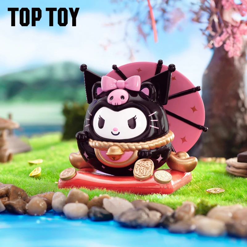 TOP TOY 三丽鸥招财喵不倒翁达摩盲盒 酷洛米手办摆件