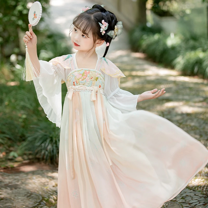 【花颜】女童汉服公主裙礼服中国风小女孩襦裙汉服连衣裙