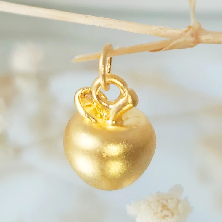 足金999金苹果吊坠 G7065