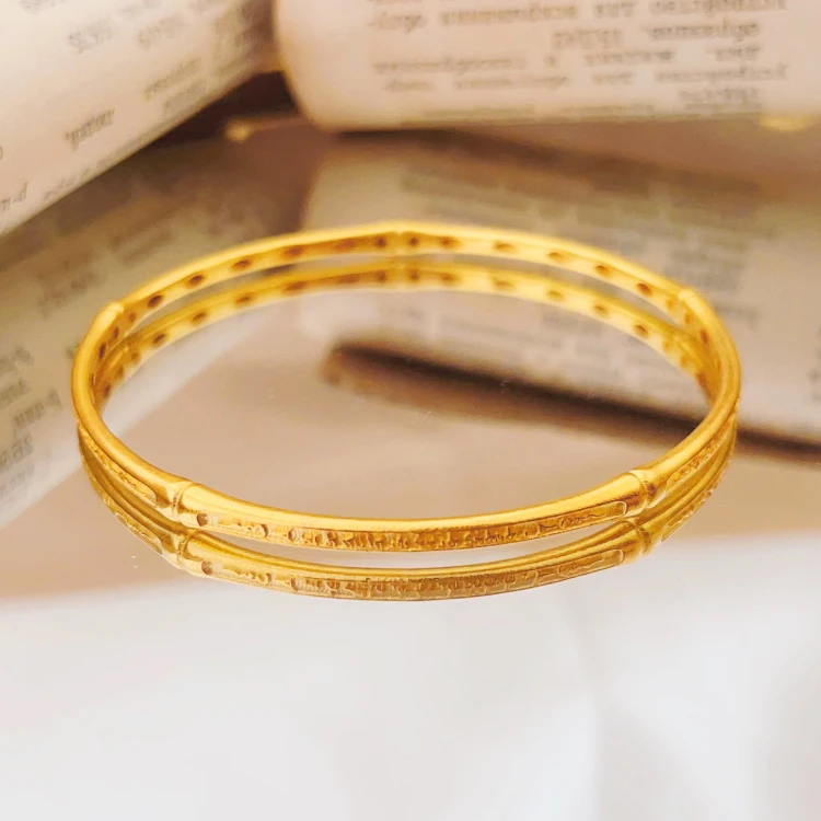 18K金五条竹节手镯  G5211