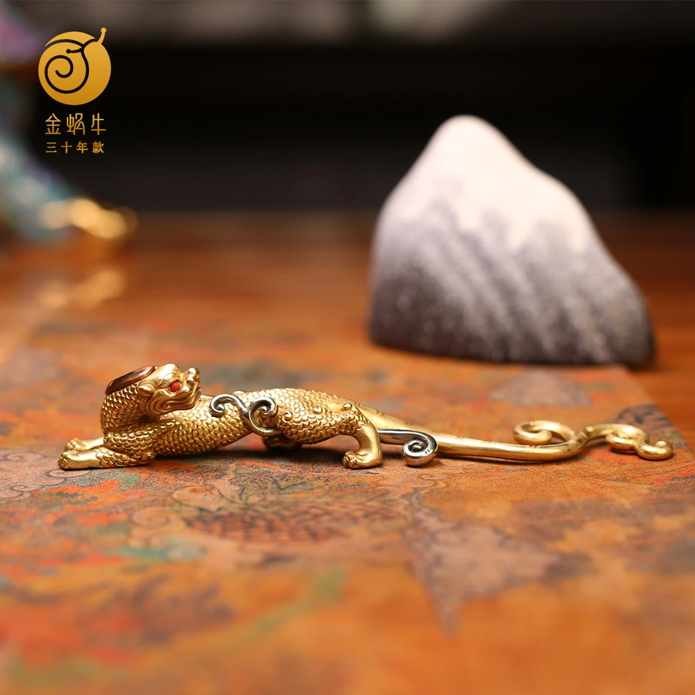 金蜗牛貔貅镇纸黄铜铜器居家办公室书房艺术摆件礼品铜工艺品