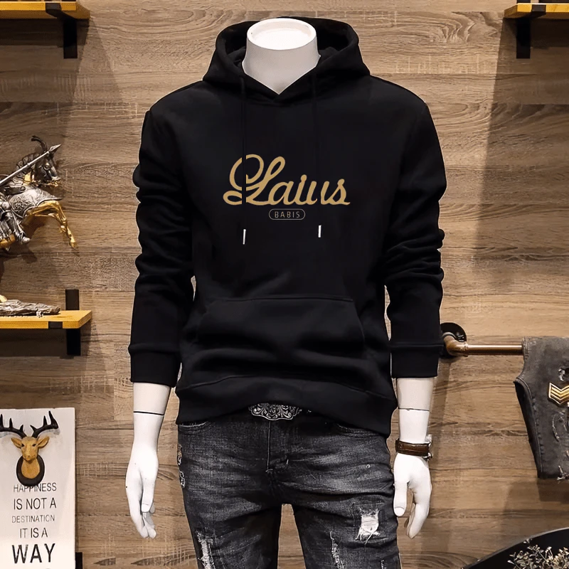 仓石一树春秋冬季连帽卫衣男士青年印花套头潮流百搭休闲上衣体恤