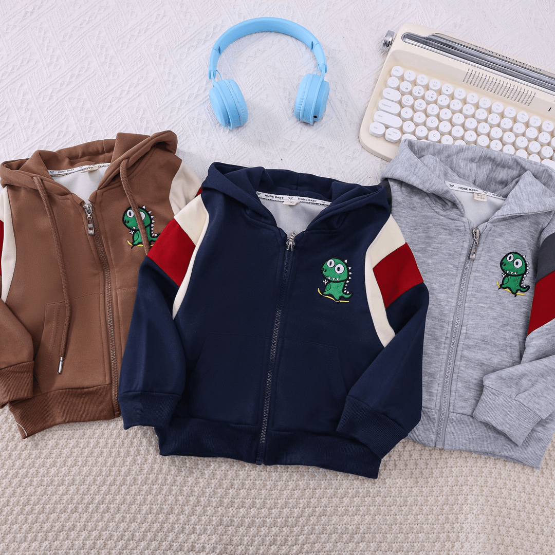 (清货)春款儿童棒球服小恐龙小熊字母潮款春秋棒球服