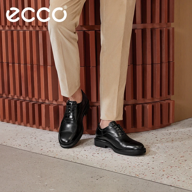 ECCO爱步男士透气商务英伦风休闲皮鞋透气都市伦敦系列 525684