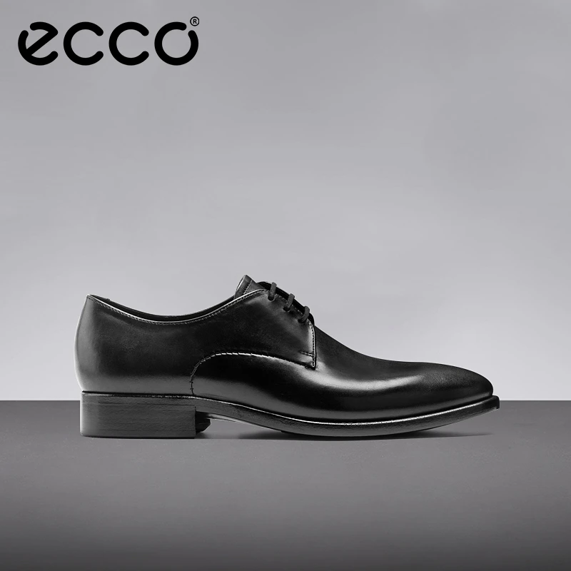 ECCO爱步【唯途摩登系列】英伦商务正装黑色系带男士德比鞋523624