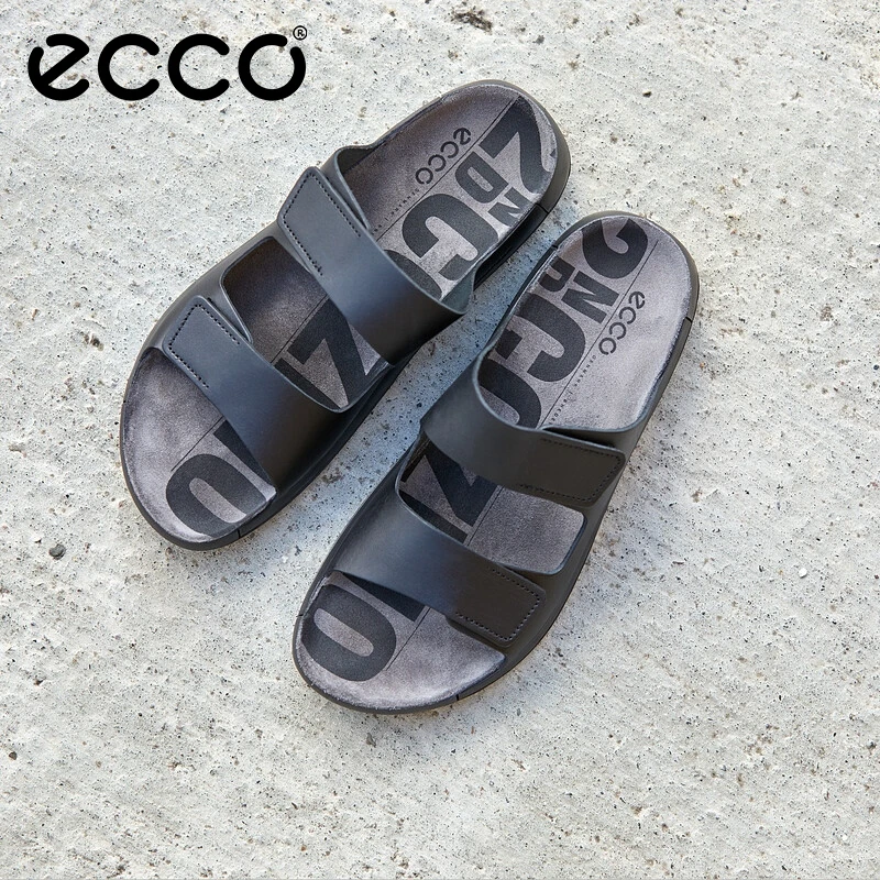 ECCO爱步【科摩】勃肯夏季透气舒适牛皮风感波粒真皮拖鞋男鞋500904