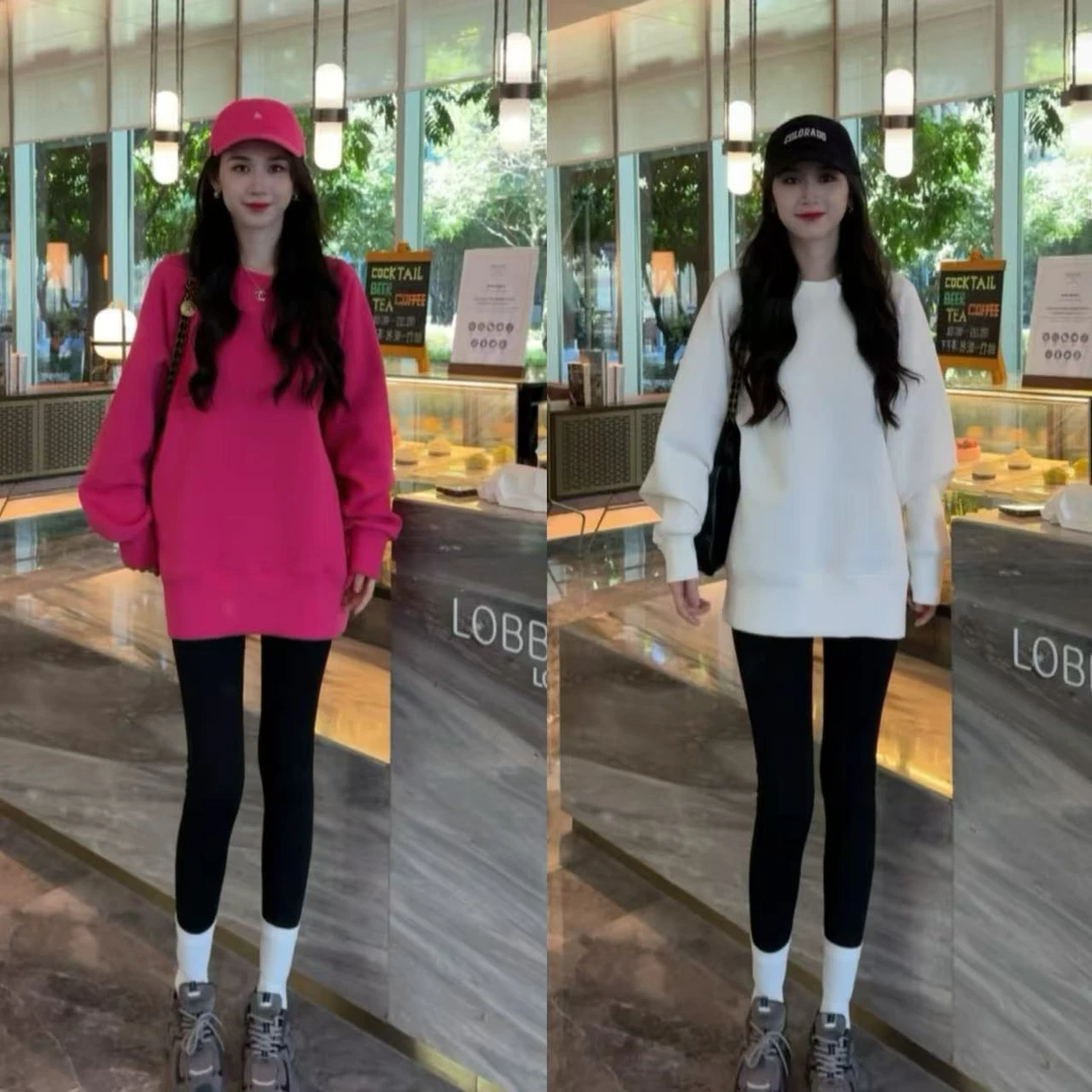 2024秋冬新款宽松时尚休闲百搭圆领卫衣休闲套装