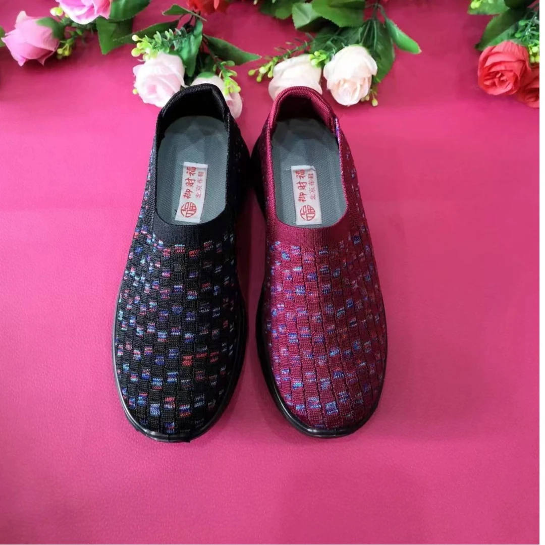 老北京布鞋时尚休闲平底妈妈鞋