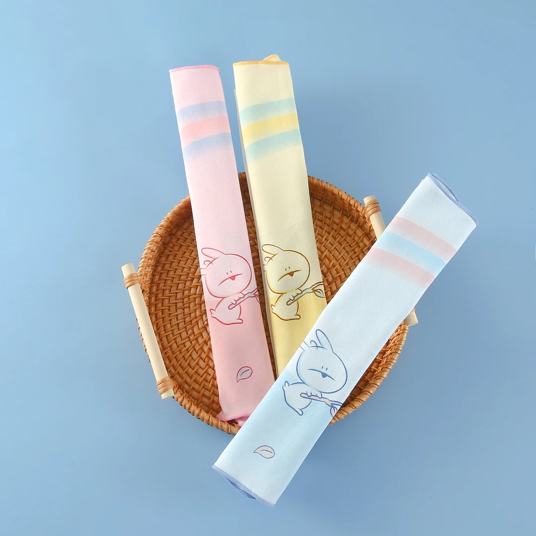 婴儿洗脸毛巾新生儿用品纱布小方巾超柔软宝宝口水巾四季洗澡