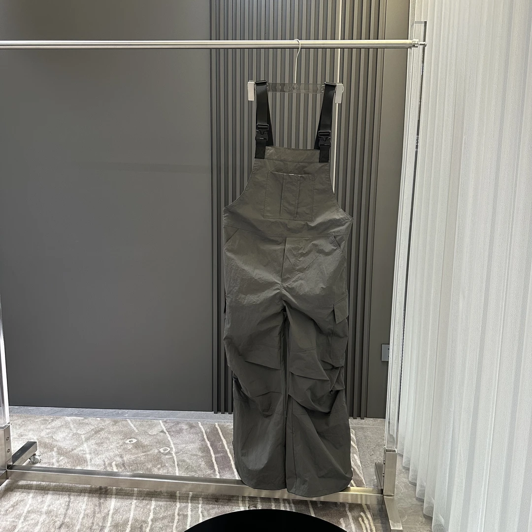 槿里南油小众设计师工装背带裤