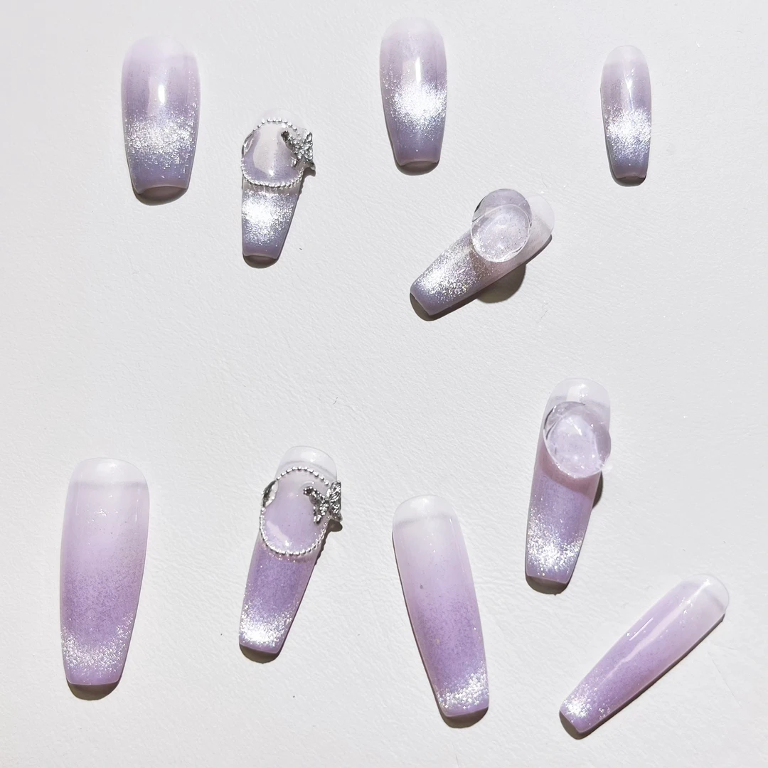 【紫水晶】纯手工穿戴甲