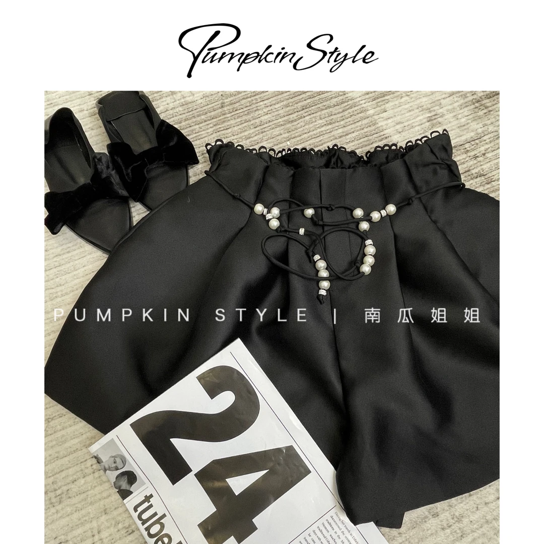 Pumpkin·【断码处理】<优雅俏皮>高腰花苞短裤