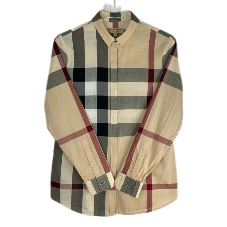 BURBERRY/博柏利衬衫/经典卡其色格纹翻领衬衫/女款/S码/8325713